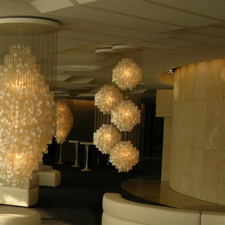 Idoris Lustre Métallique Postmoderne de Luxe en Cascade