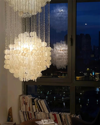 Idoris Lustre Métallique Postmoderne de Luxe en Cascade