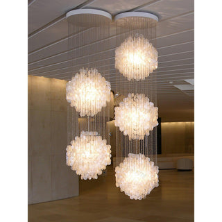 Idoris Lustre Métallique Postmoderne de Luxe en Cascade