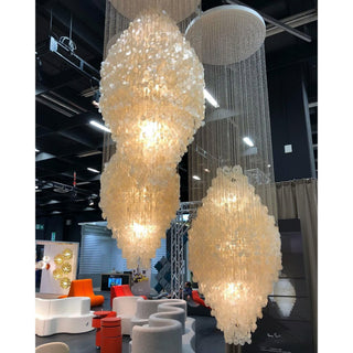 Idoris Lustre Métallique Postmoderne de Luxe en Cascade