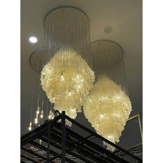 Idoris Lustre Métallique Postmoderne de Luxe en Cascade