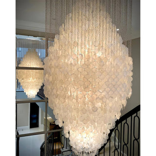Idoris Lustre Métallique Postmoderne de Luxe en Cascade