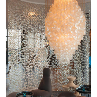 Idoris Lustre Métallique Postmoderne de Luxe en Cascade