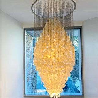 Idoris Lustre Métallique Postmoderne de Luxe en Cascade