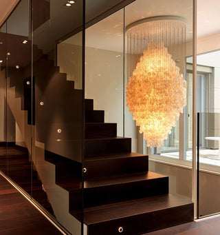 Idoris Lustre Métallique Postmoderne de Luxe en Cascade