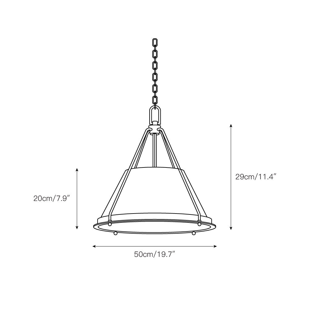 Umira Suspension en Tissu Style Industriel Vintage
