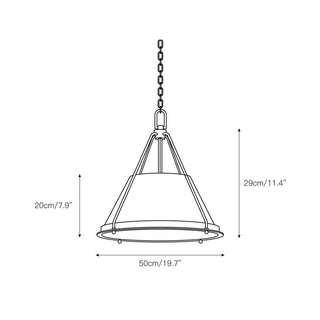 Umira Suspension en Tissu Style Industriel Vintage
