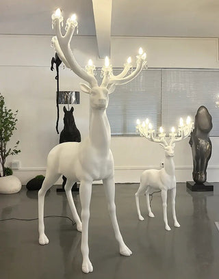 Veluaine Lampadaire Figurine de Cerf Artistique Et Ludique