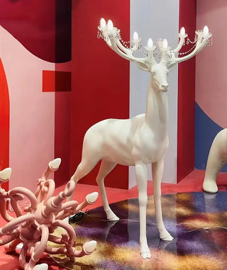 Veluaine Lampadaire Figurine de Cerf Artistique Et Ludique