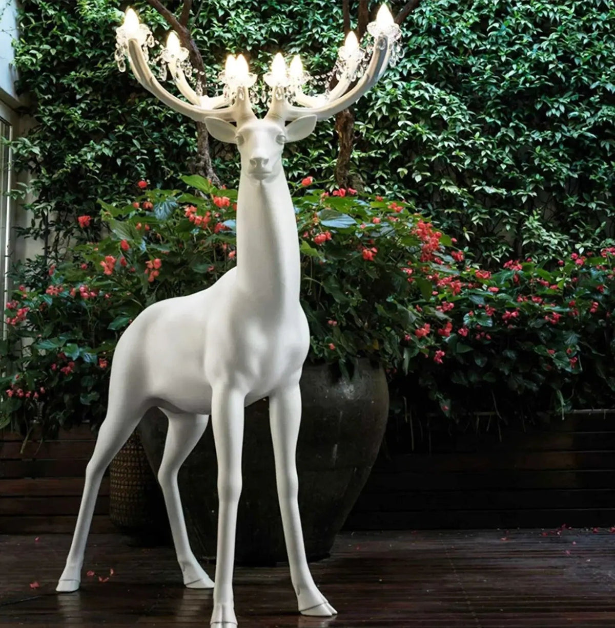 Veluaine Lampadaire Figurine de Cerf Artistique Et Ludique