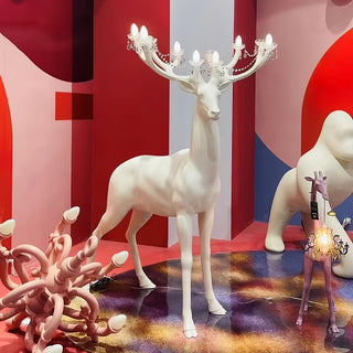 Veluaine Lampadaire Figurine de Cerf Artistique Et Ludique
