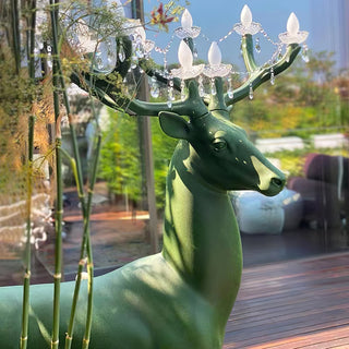 Veluaine Lampadaire Figurine de Cerf Artistique Et Ludique
