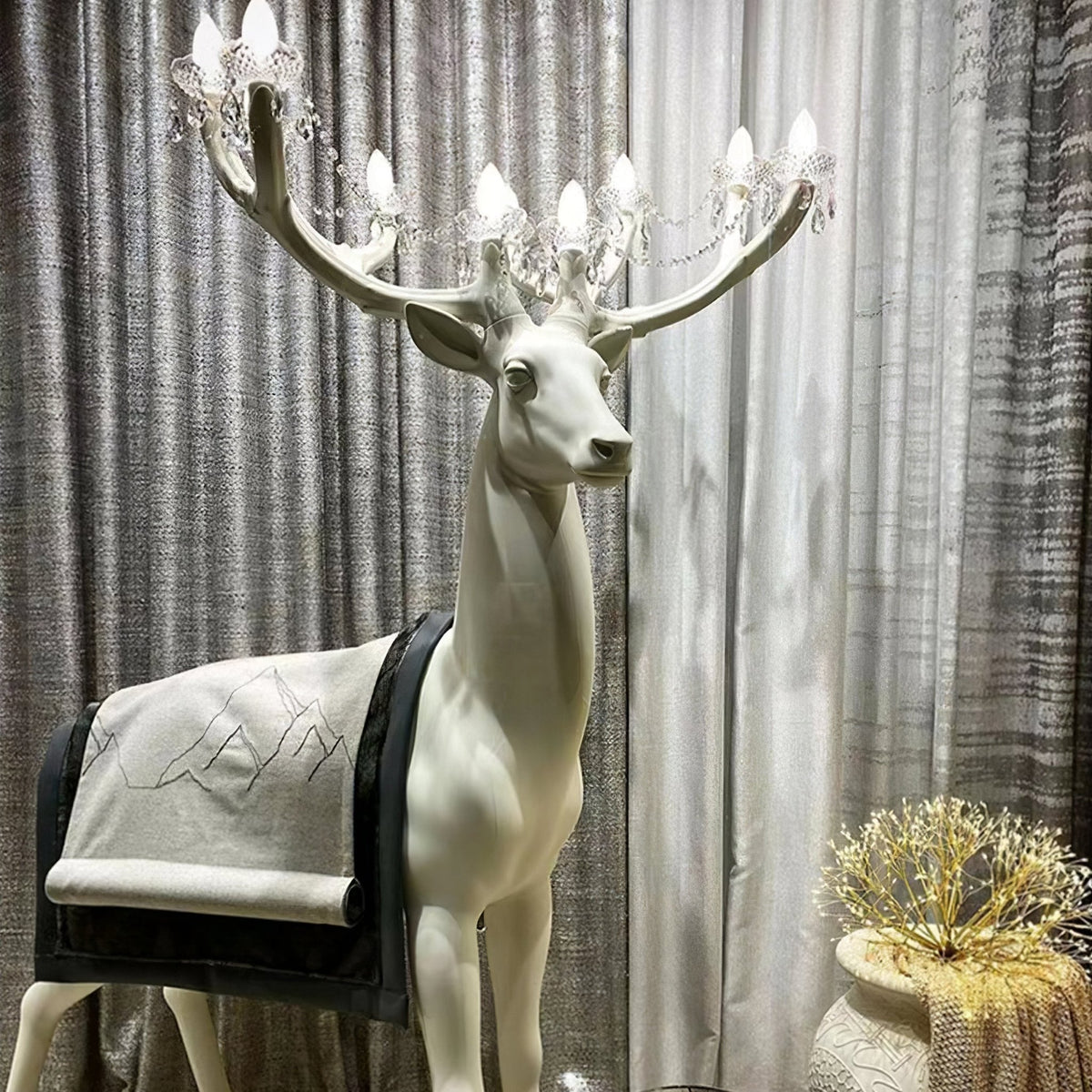 Veluaine Lampadaire Figurine de Cerf Artistique Et Ludique