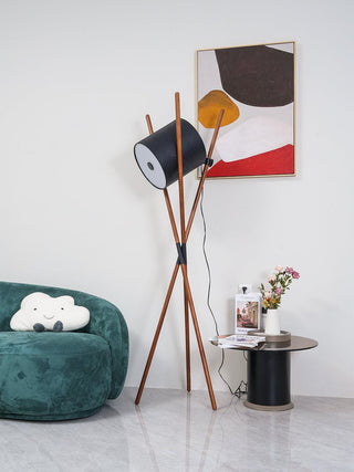 Syloena Lampadaire Contemporaine en Bois