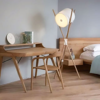 Syloena Lampadaire Contemporaine en Bois