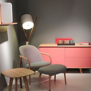 Syloena Lampadaire Contemporaine en Bois