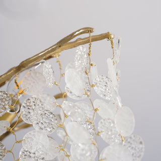 Lustra Suspension Lampe Goutte de Rosée en Cristal