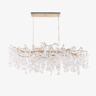 Lustra Suspension Lampe Goutte de Rosée en Cristal