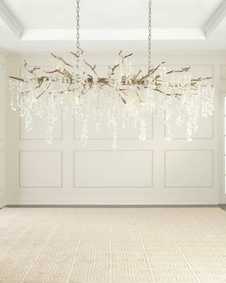 Lustra Suspension Lampe Goutte de Rosée en Cristal