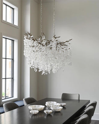 Lustra Suspension Lampe Goutte de Rosée en Cristal