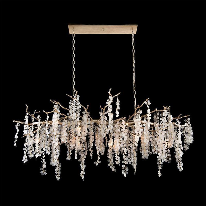 Ravelise Suspension Lampe Goutte de Rosée en Cristal