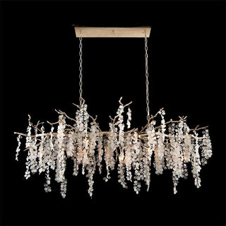 Lustra Suspension Lampe Goutte de Rosée en Cristal