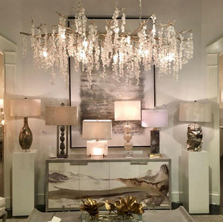 Lustra Suspension Lampe Goutte de Rosée en Cristal