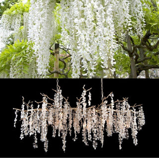 Lustra Suspension Lampe Goutte de Rosée en Cristal