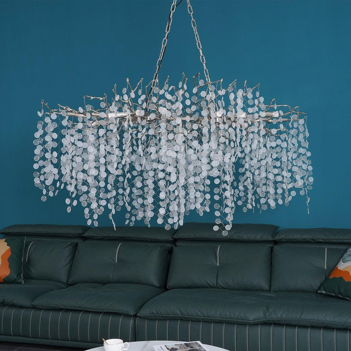Ravelise Suspension Lampe Goutte de Rosée en Cristal