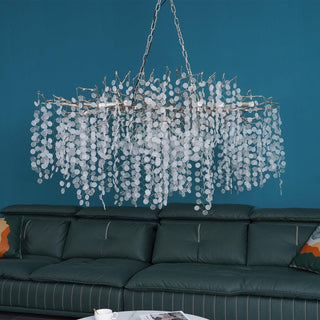 Lustra Suspension Lampe Goutte de Rosée en Cristal