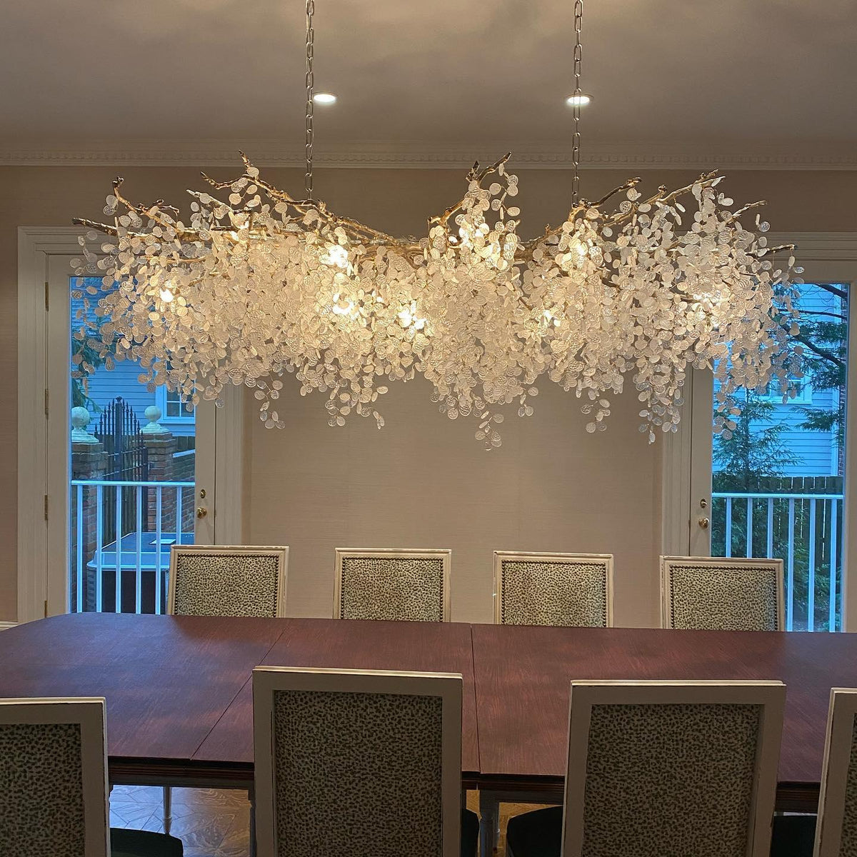 Ravelise Suspension Lampe Goutte de Rosée en Cristal