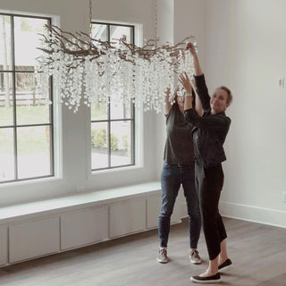Lustra Suspension Lampe Goutte de Rosée en Cristal