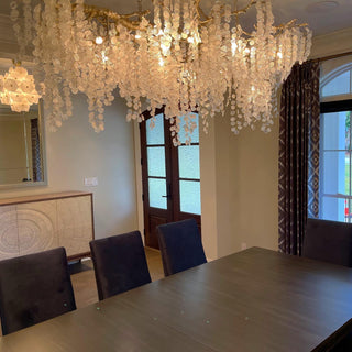 Lustra Suspension Lampe Goutte de Rosée en Cristal
