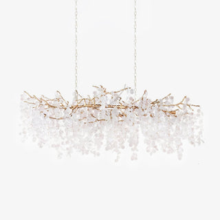 Lustra Suspension Lampe Goutte de Rosée en Cristal
