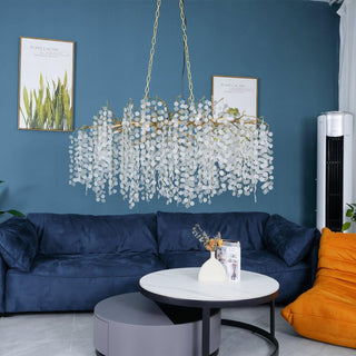 Lustra Suspension Lampe Goutte de Rosée en Cristal