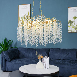 Lustra Suspension Lampe Goutte de Rosée en Cristal