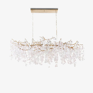 Lustra Suspension Lampe Goutte de Rosée en Cristal