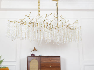 Lustra Suspension Lampe Goutte de Rosée en Cristal