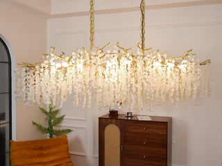 Lustra Suspension Lampe Goutte de Rosée en Cristal