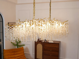 Lustra Suspension Lampe Goutte de Rosée en Cristal