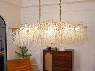 Lustra Suspension Lampe Goutte de Rosée en Cristal