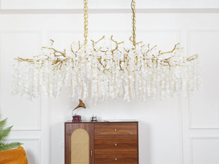 Lustra Suspension Lampe Goutte de Rosée en Cristal