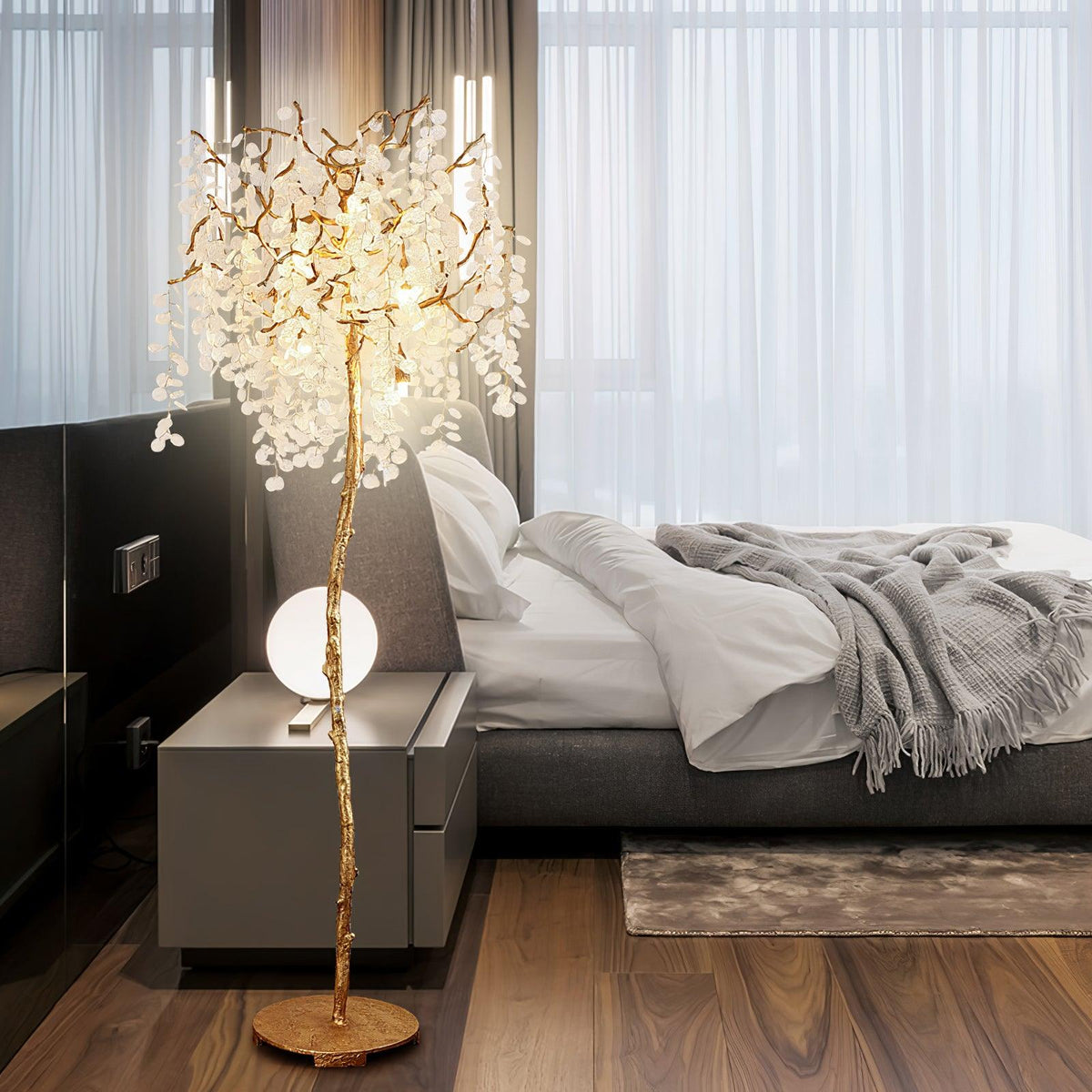 Arsorir Lampadaire en Verre Arbre