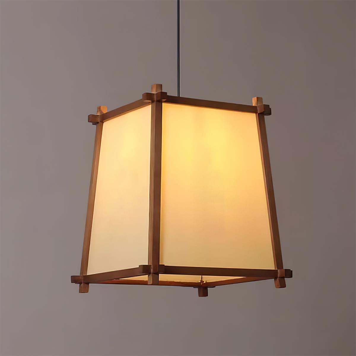 Ritta Pendant Light Fabric Geometric Frame-Neutral Decor