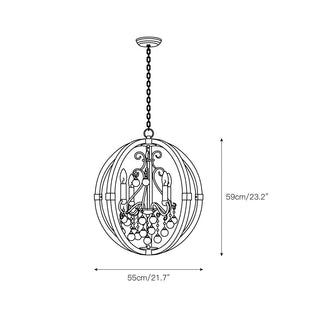 Suspension en bois et métal Oltheyra, élégance premium