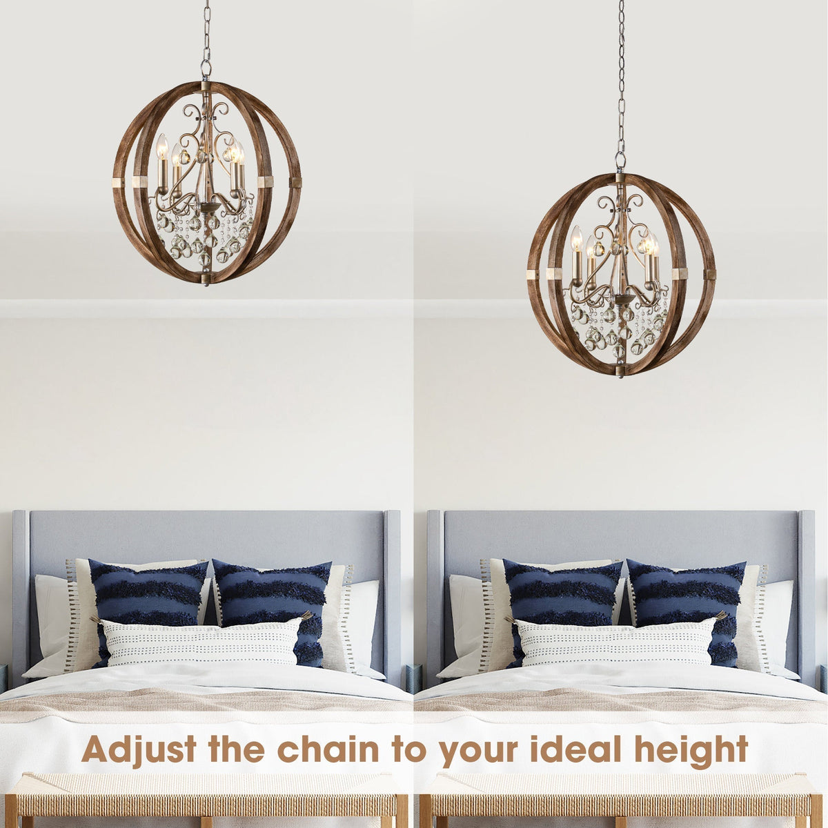 Suspension en bois et métal Oltheyra, élégance premium