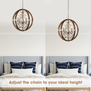 Suspension en bois et métal Oltheyra, élégance premium