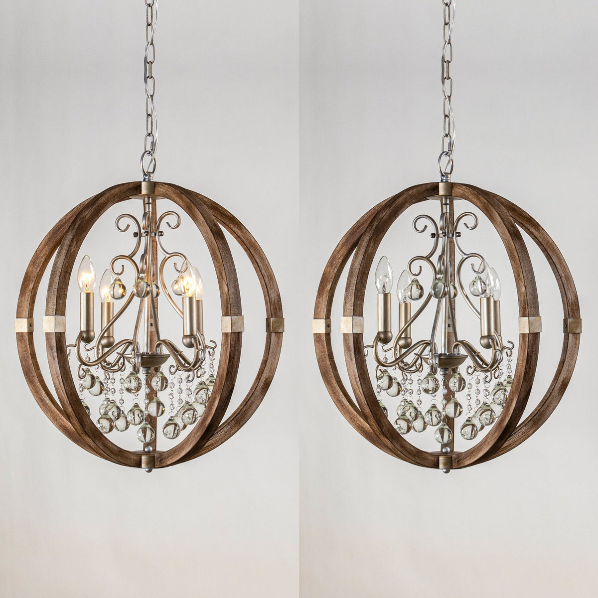 Suspension en bois et métal Oltheyra, élégance premium