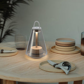 Emarir Scandinavian Glass Table Lamp-Neutral Decor
