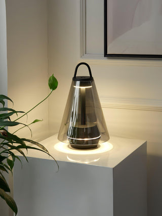 Emarir Scandinavian Glass Table Lamp-Neutral Decor